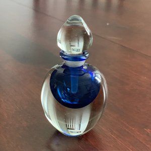Beautiful Genetti Cobalt and Clear Perfume Bottle